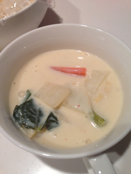 キムチ＆豆腐入り豆乳スープ＋＋