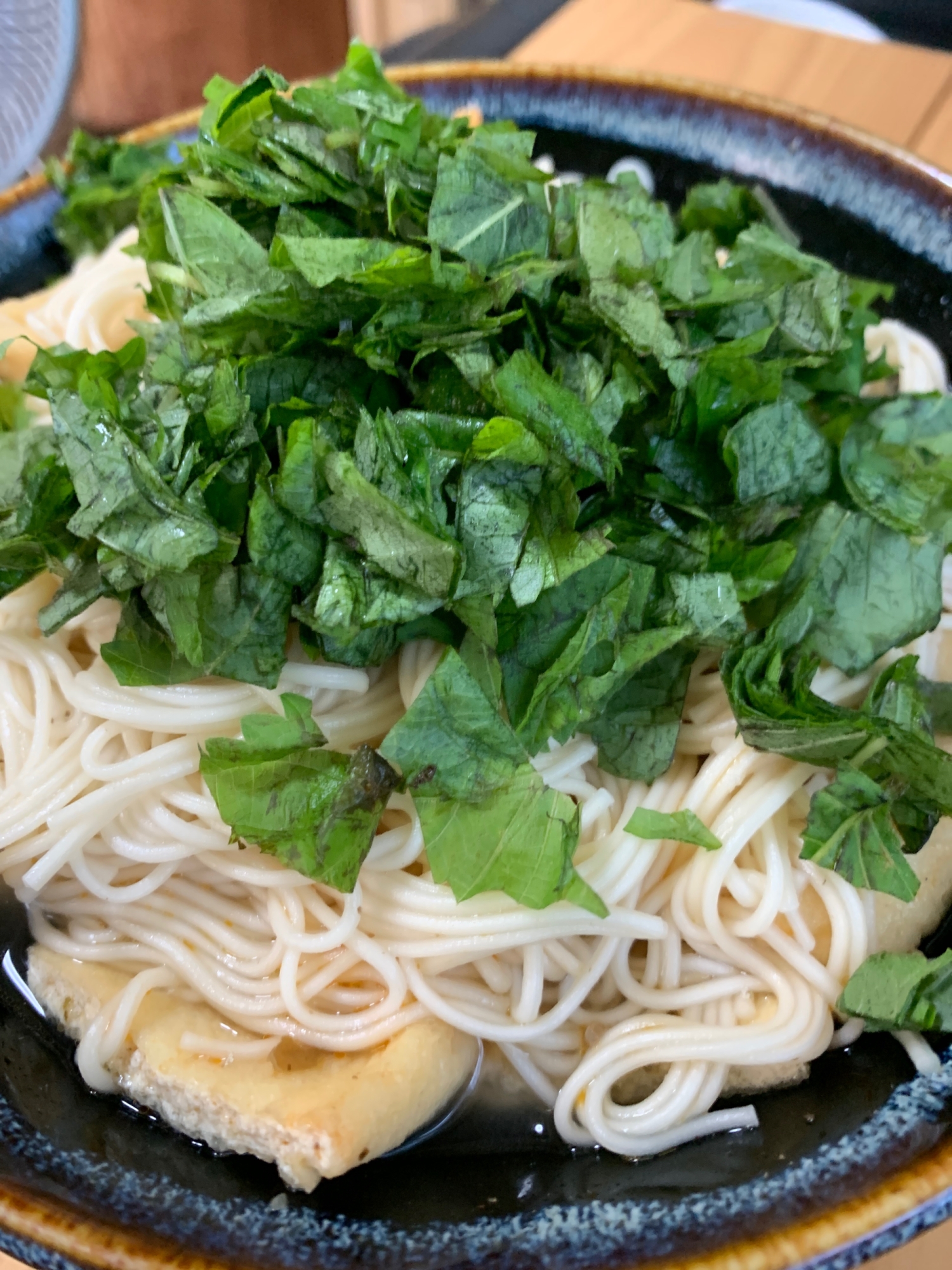 シソたっぷりのそうめん