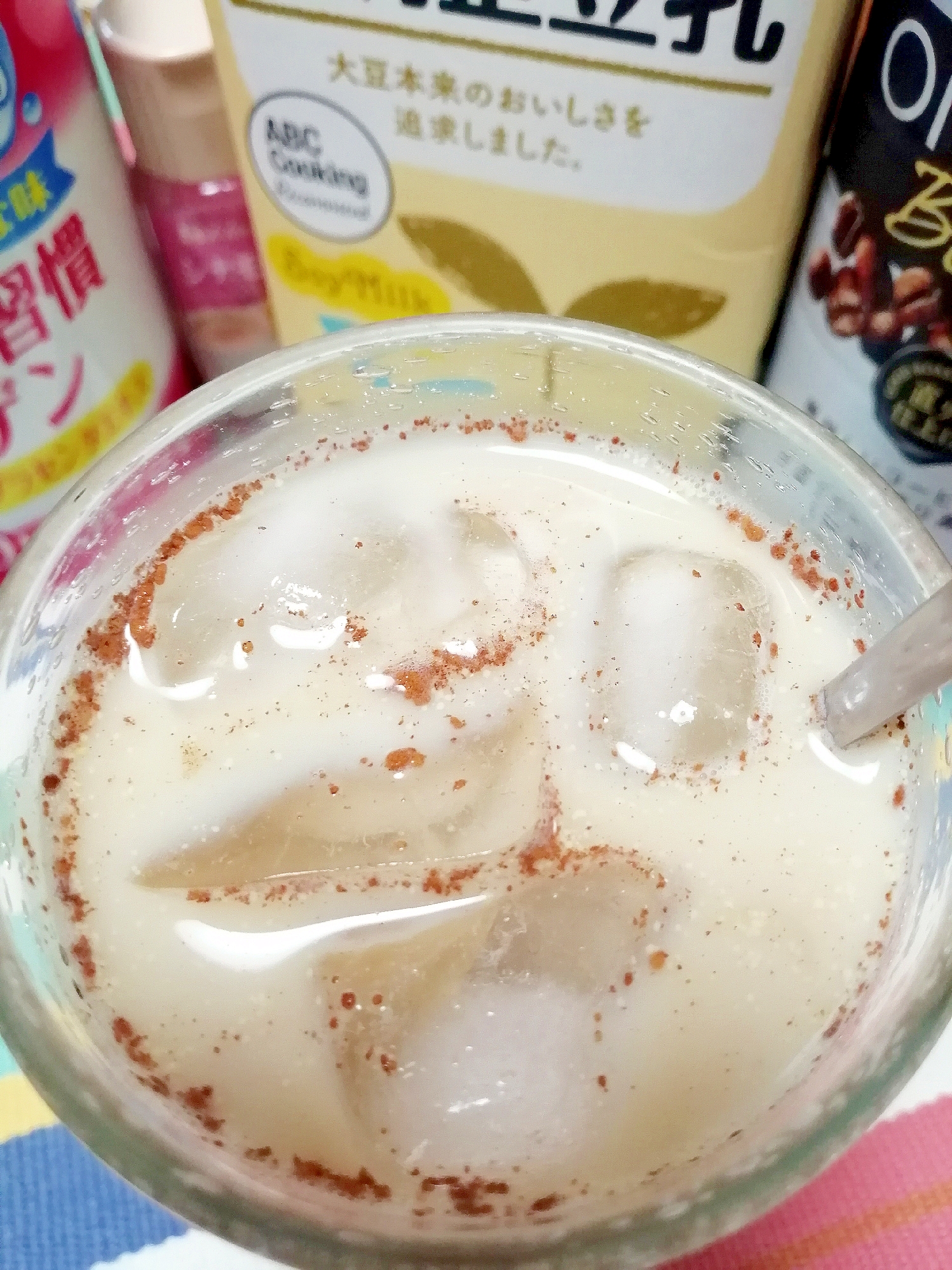 アイス☆美肌シナモン豆乳カフェオレ♪