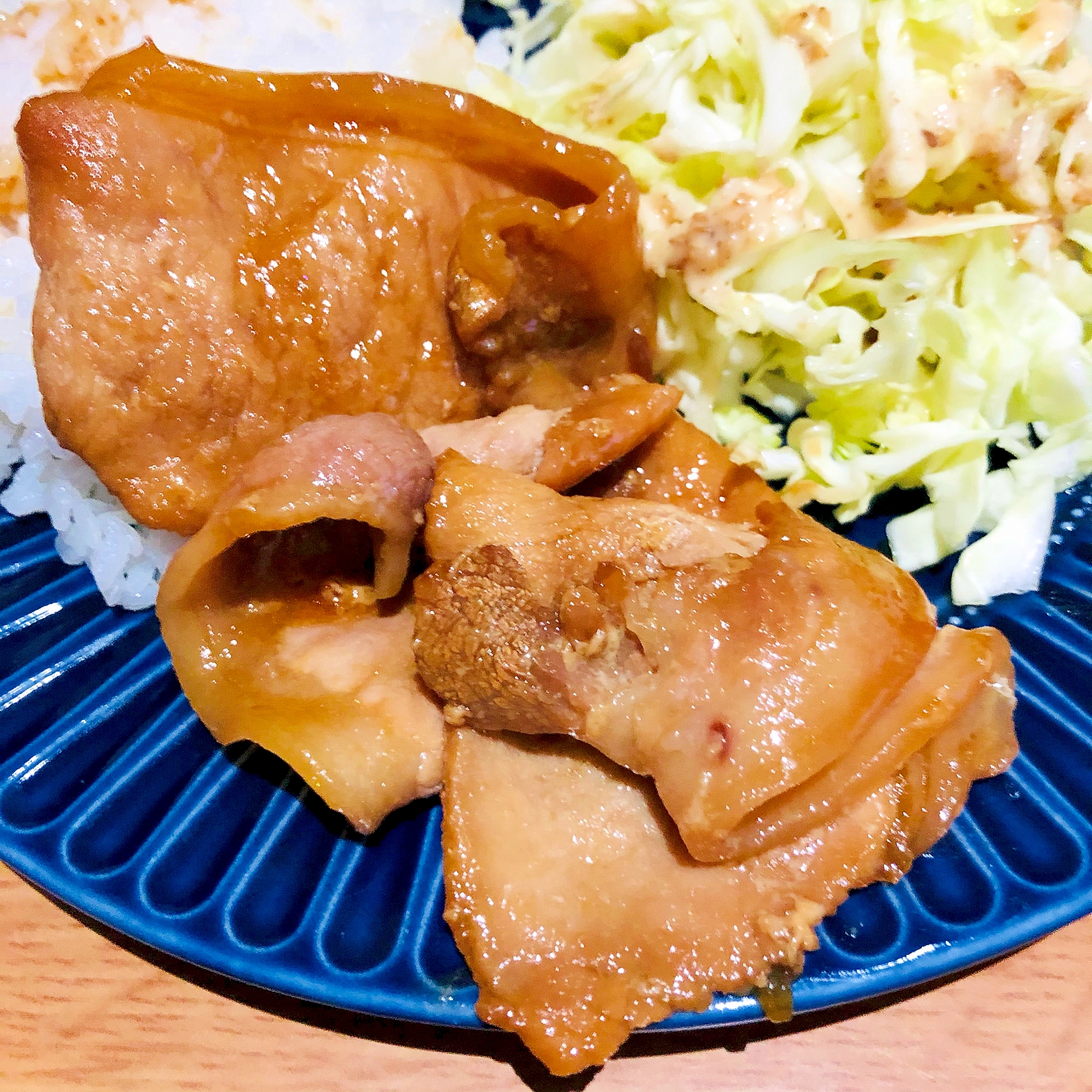 漬けたれの豚肉焼き