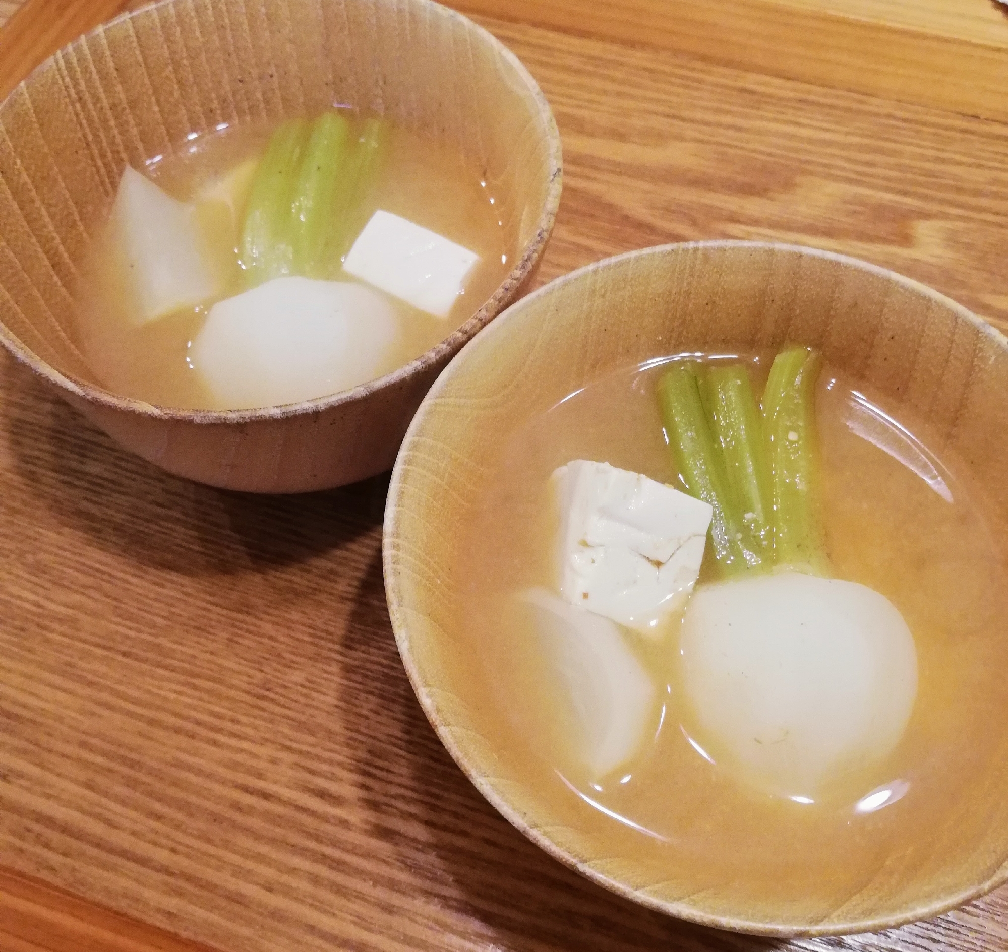 かぶと豆腐の味噌汁