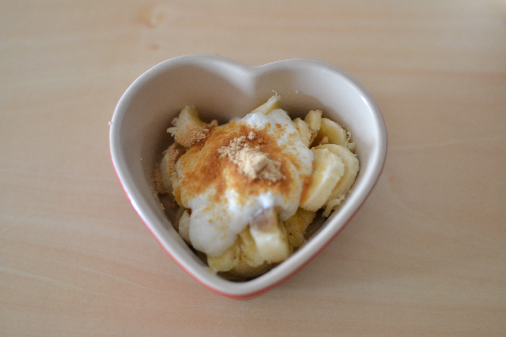 *離乳食後期*バナナヨーグルトきな粉のせ