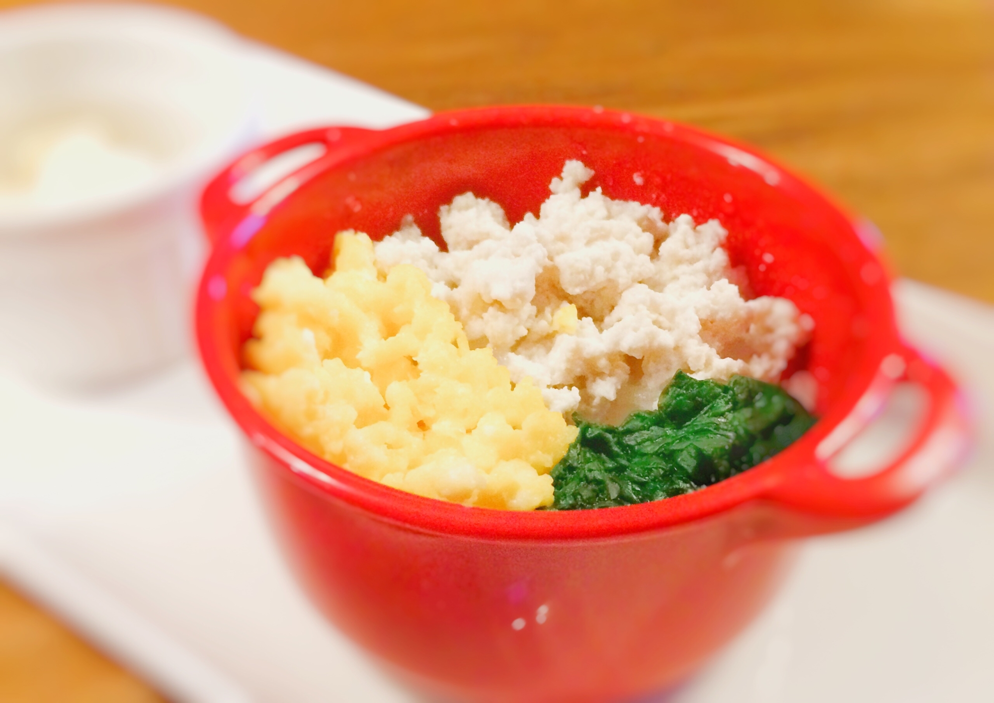 離乳食中期＊三色丼風おかゆ