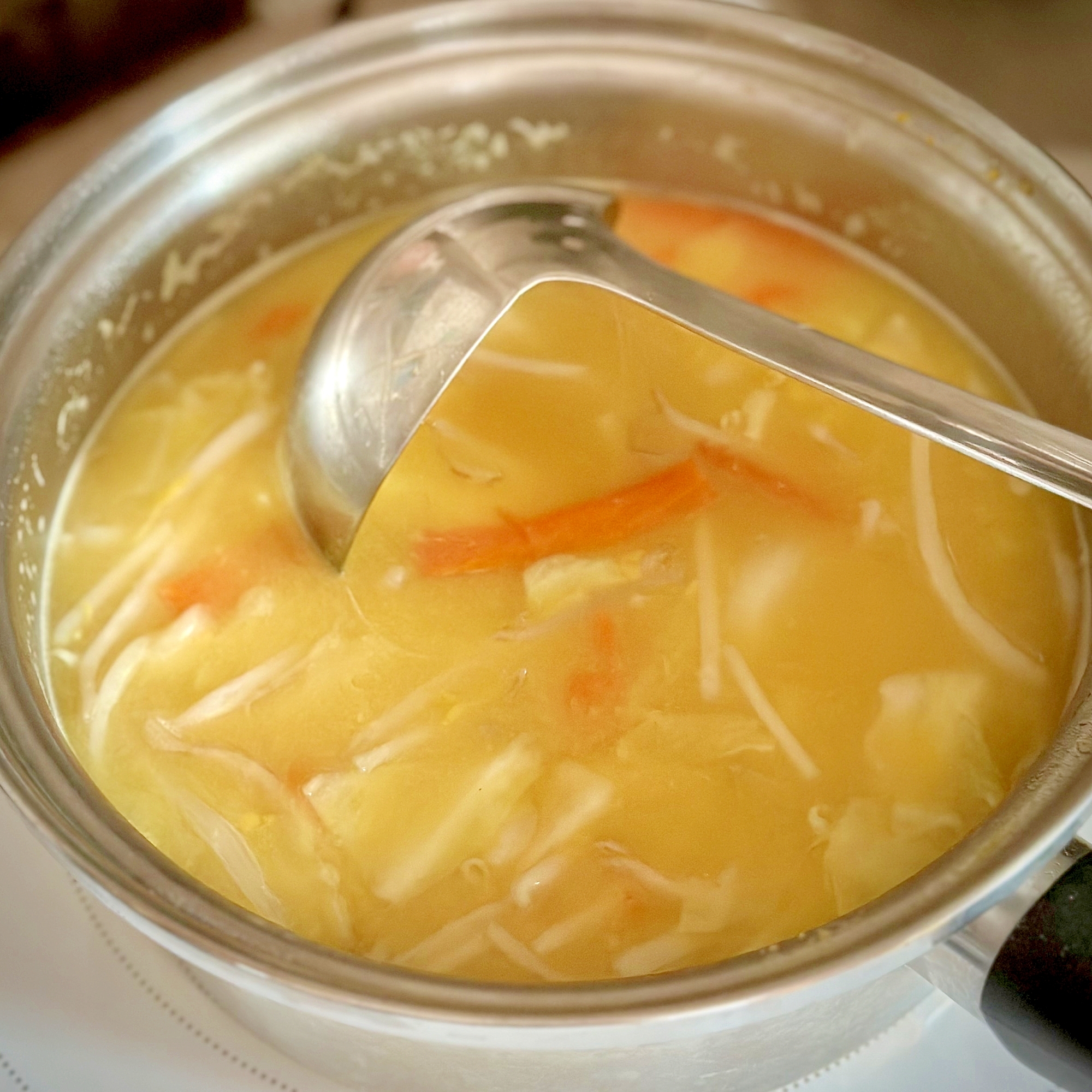 カット野菜のコーンスープ