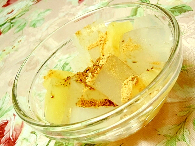 ❤黒糖と黄粉のパイナップル寒天❤