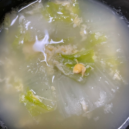 白菜卵とじ中華スープ