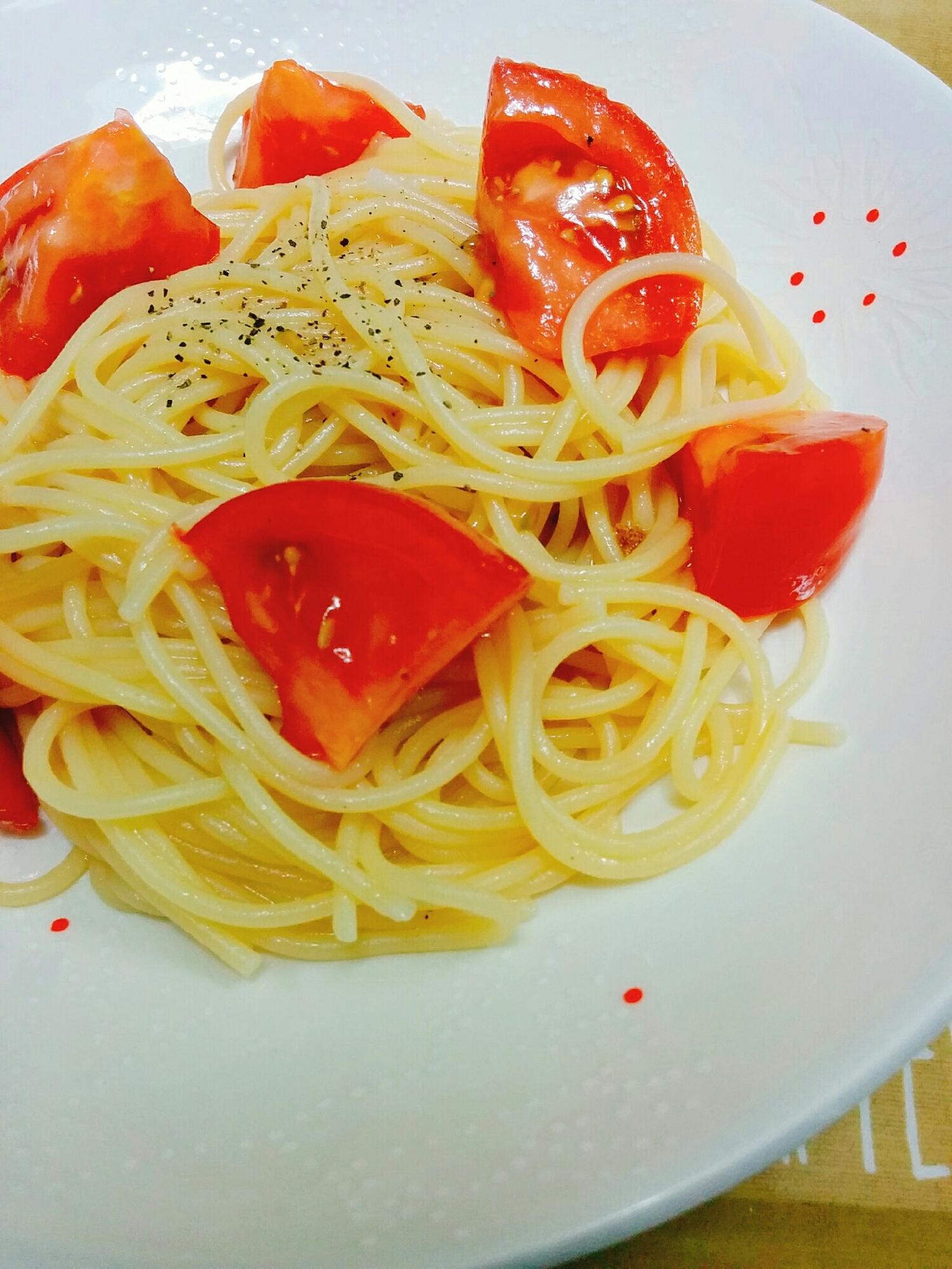 ランチ☆トマトの冷製パスタ