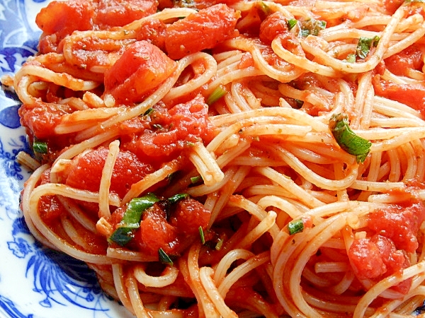 バジルペーストで トマト缶パスタ 明日葉ほか レシピ 作り方 By ジョン リーバス 楽天レシピ バジルペーストで トマト缶パスタ 明日葉ほか レシピ 作り方 By ジョン リーバス 楽天レシピ