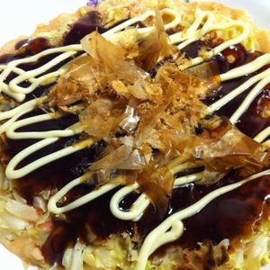 お好み焼き粉がなくてもいつでも作れていいですね！キャベツたっぷり入れておいしくいただきました＾＾