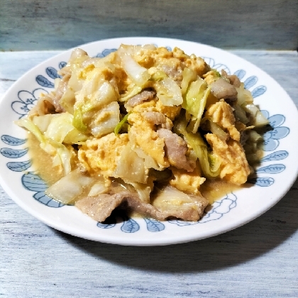 トロたま♡こく旨♡キャベツと豚肉と卵のオイマヨ炒め