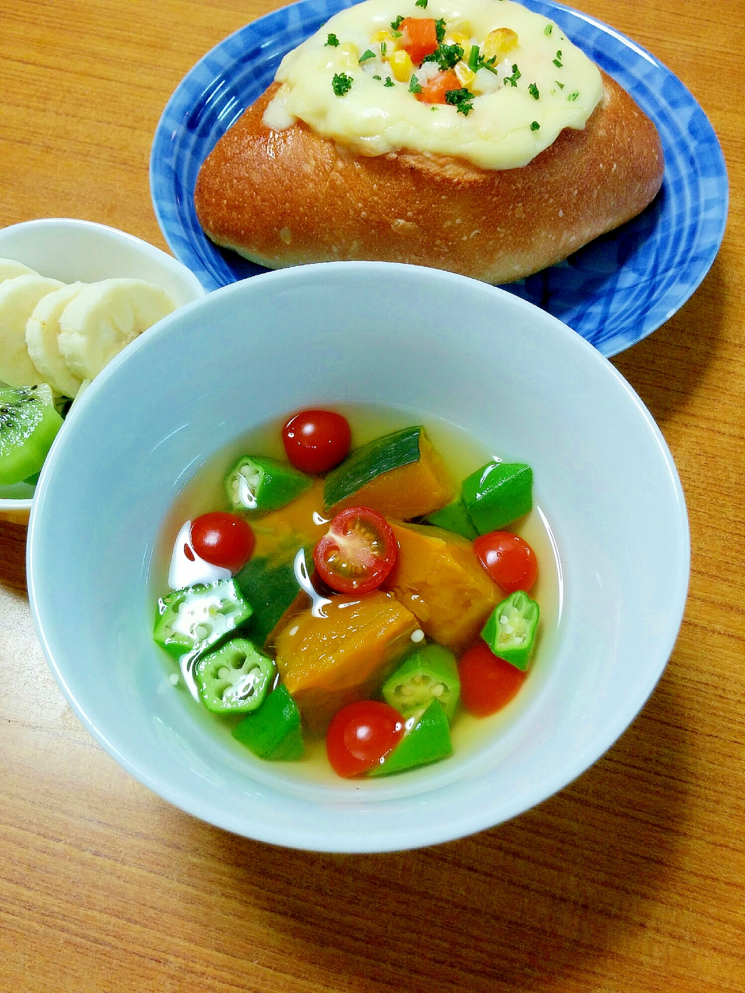 かぼちゃ煮物♡アレンジ野菜スープ