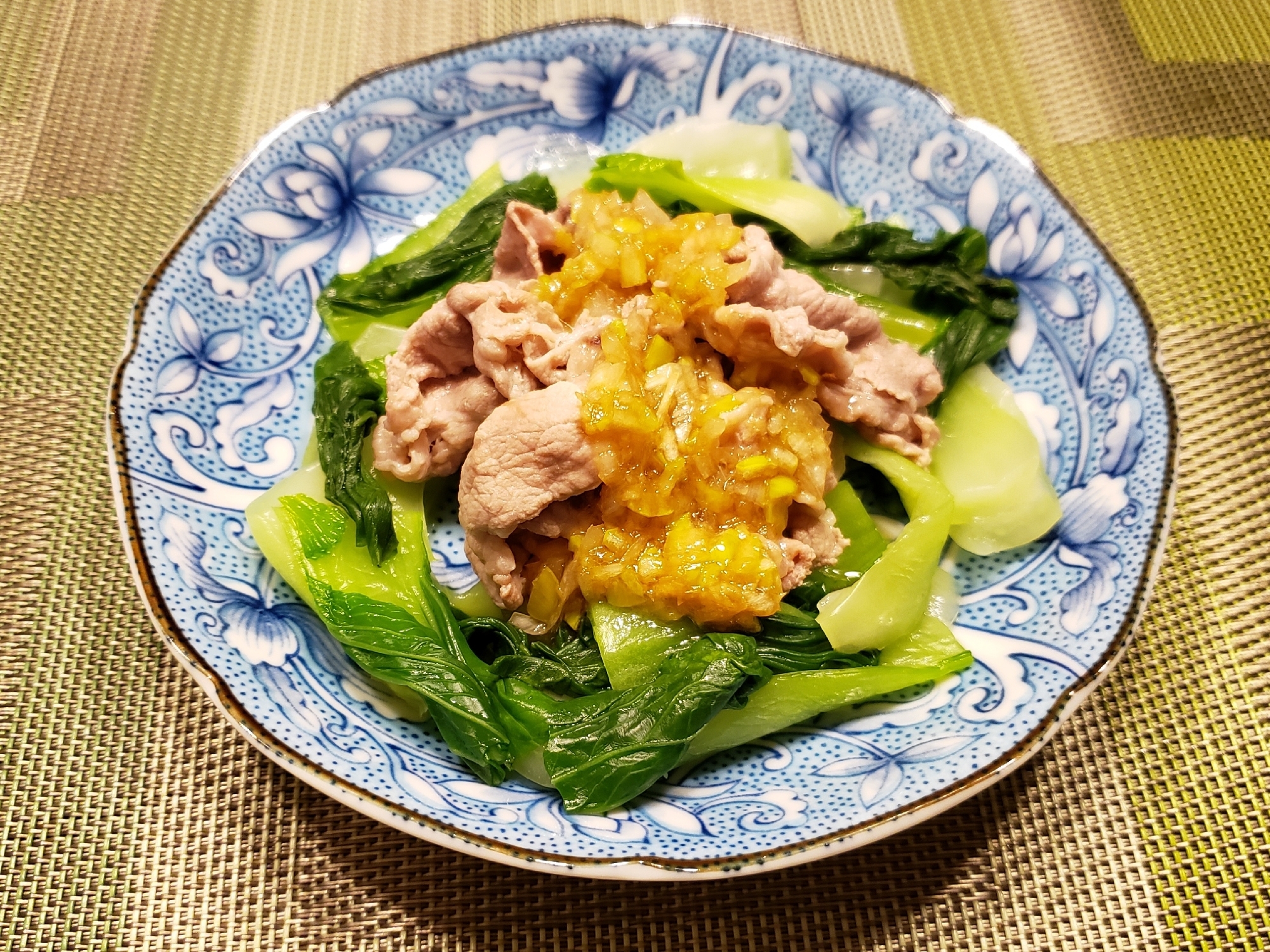 豚しゃぶ肉 香味だれかけ