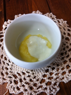 離乳食 中期 コーンスープパンのヨーグルトソース レシピ 作り方 By Hide1027 楽天レシピ
