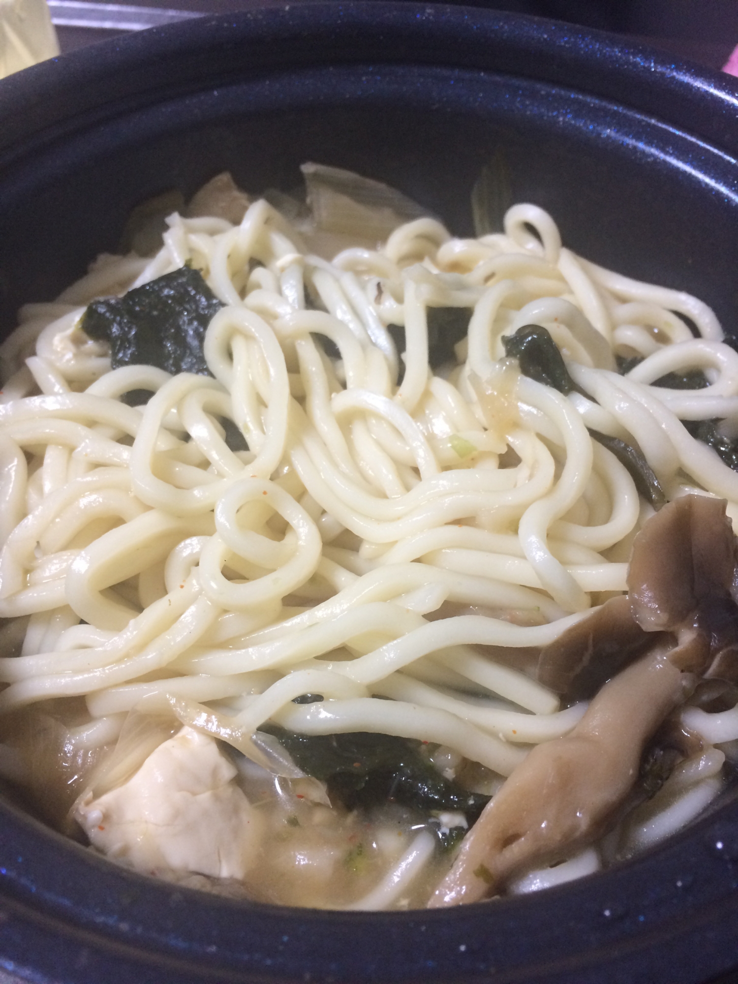 きのこ、うどん