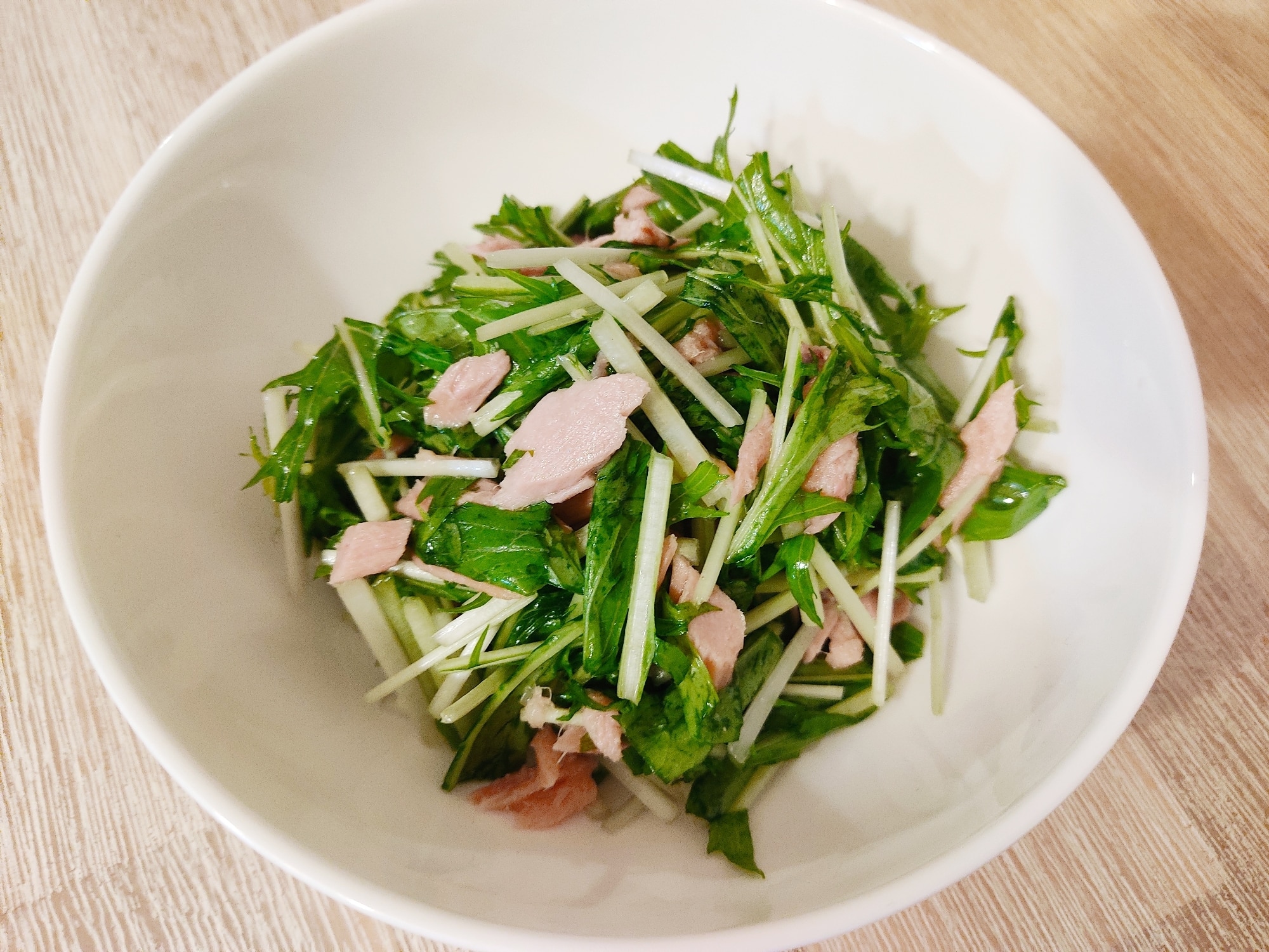 和えるだけ☆水菜とツナのサラダ レシピ・作り方 by makicchi** - 楽天