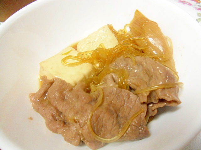 簡単おいしい　肉豆腐　すき焼き風お店の味