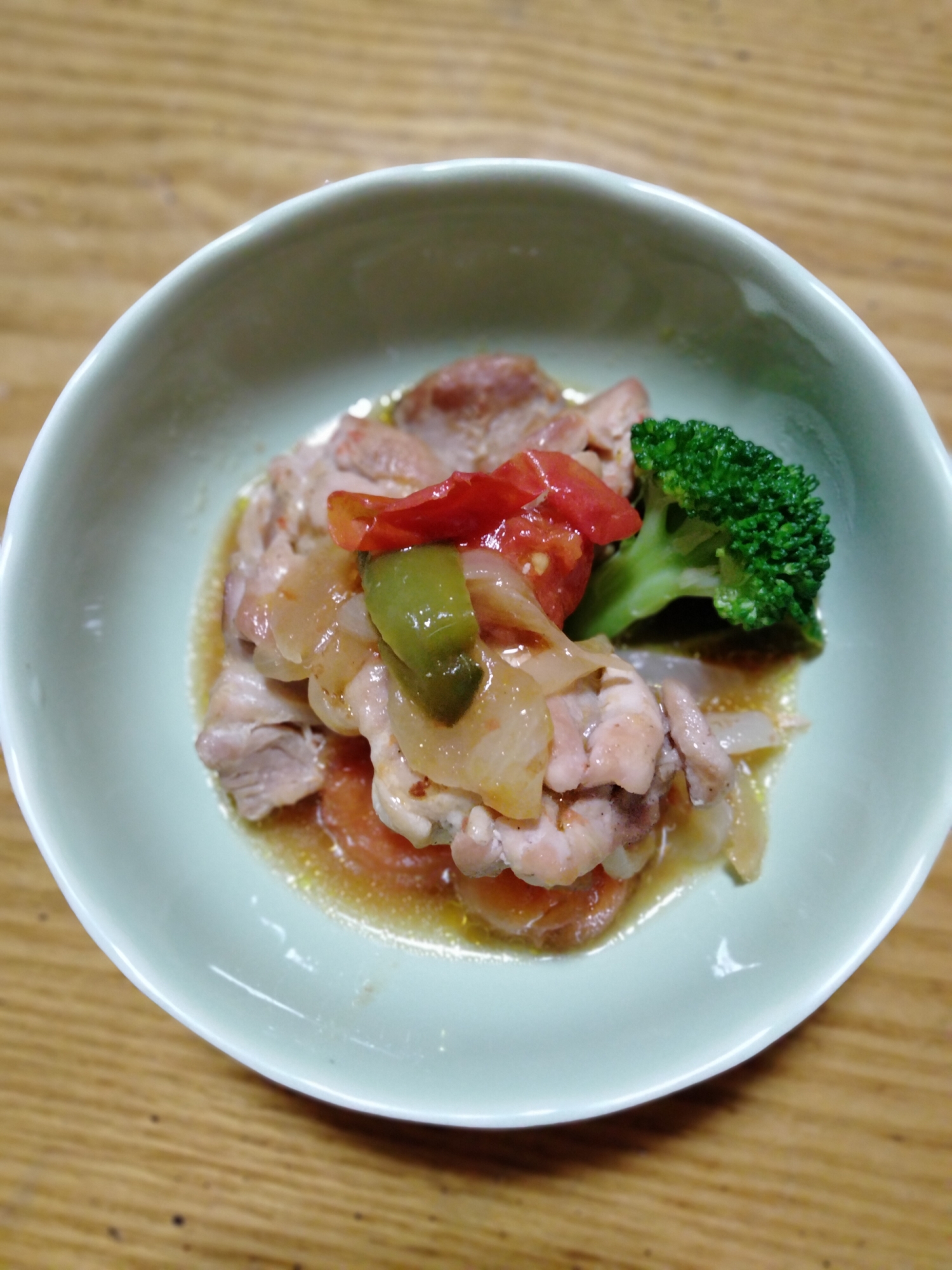 鶏モモ肉とミニトマト炒め