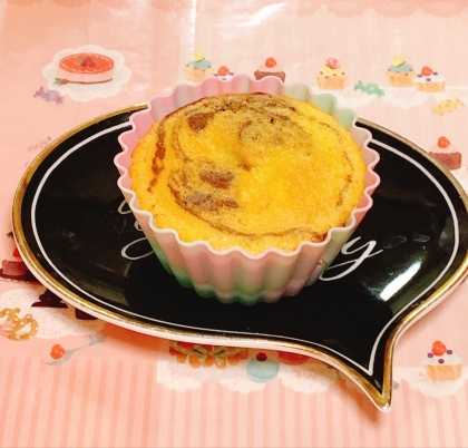 HMで☆レンジで作るココアマーブル蒸しパン