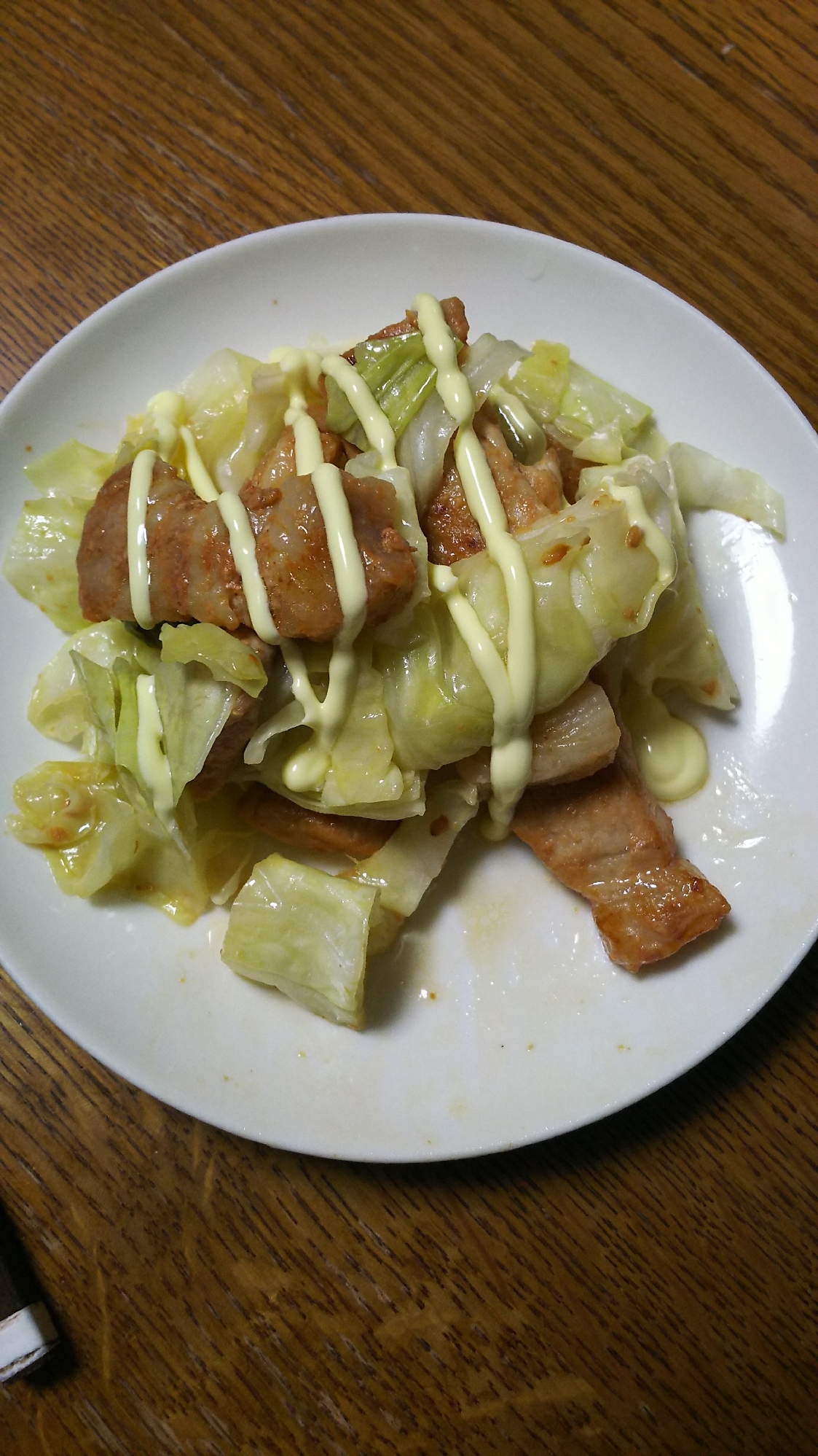 豚ロースの味噌漬けとキャベツの炒め物