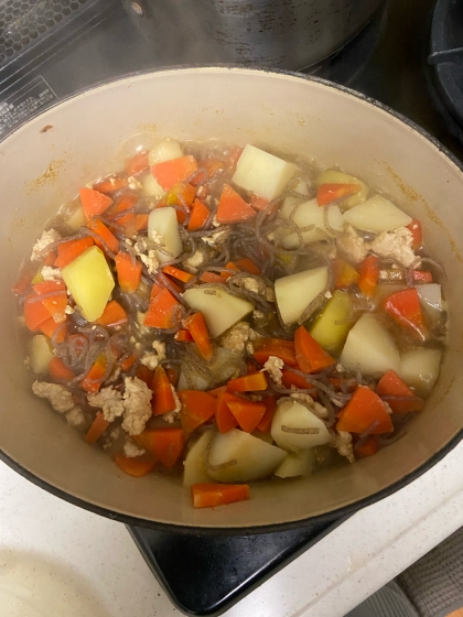 鶏むね肉で肉じゃが