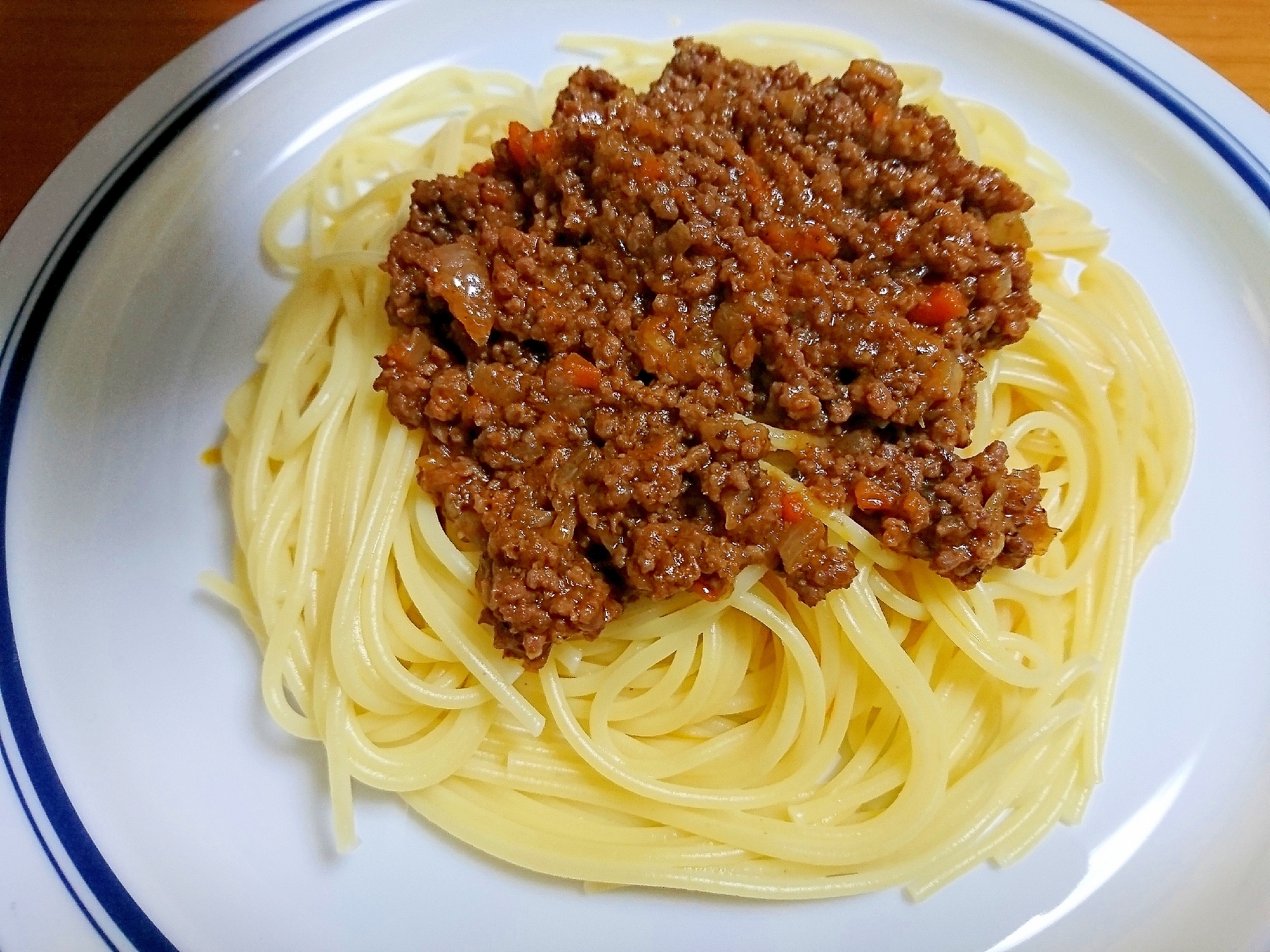 シンプル牛そぼろのパスタ