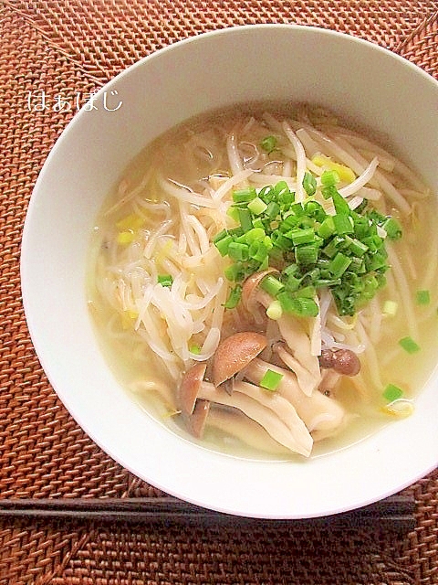 ヘルシー！しらたきともやしで♪生姜ラーメン風