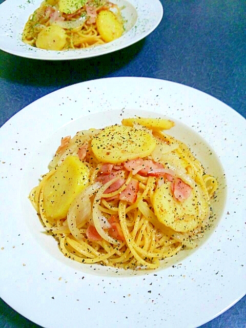 アンチョビとポテトのパスタ