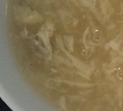 コーン缶詰めで中華スープ