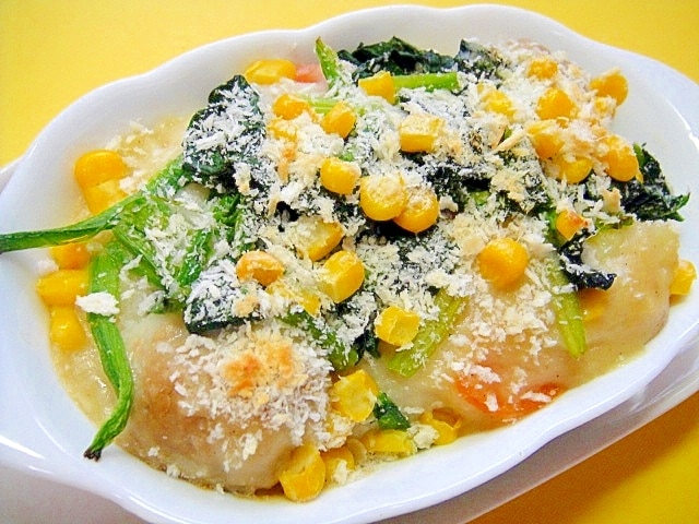 シチューの残りでお麩グラタン レシピ・作り方 by mint✩（返レポお