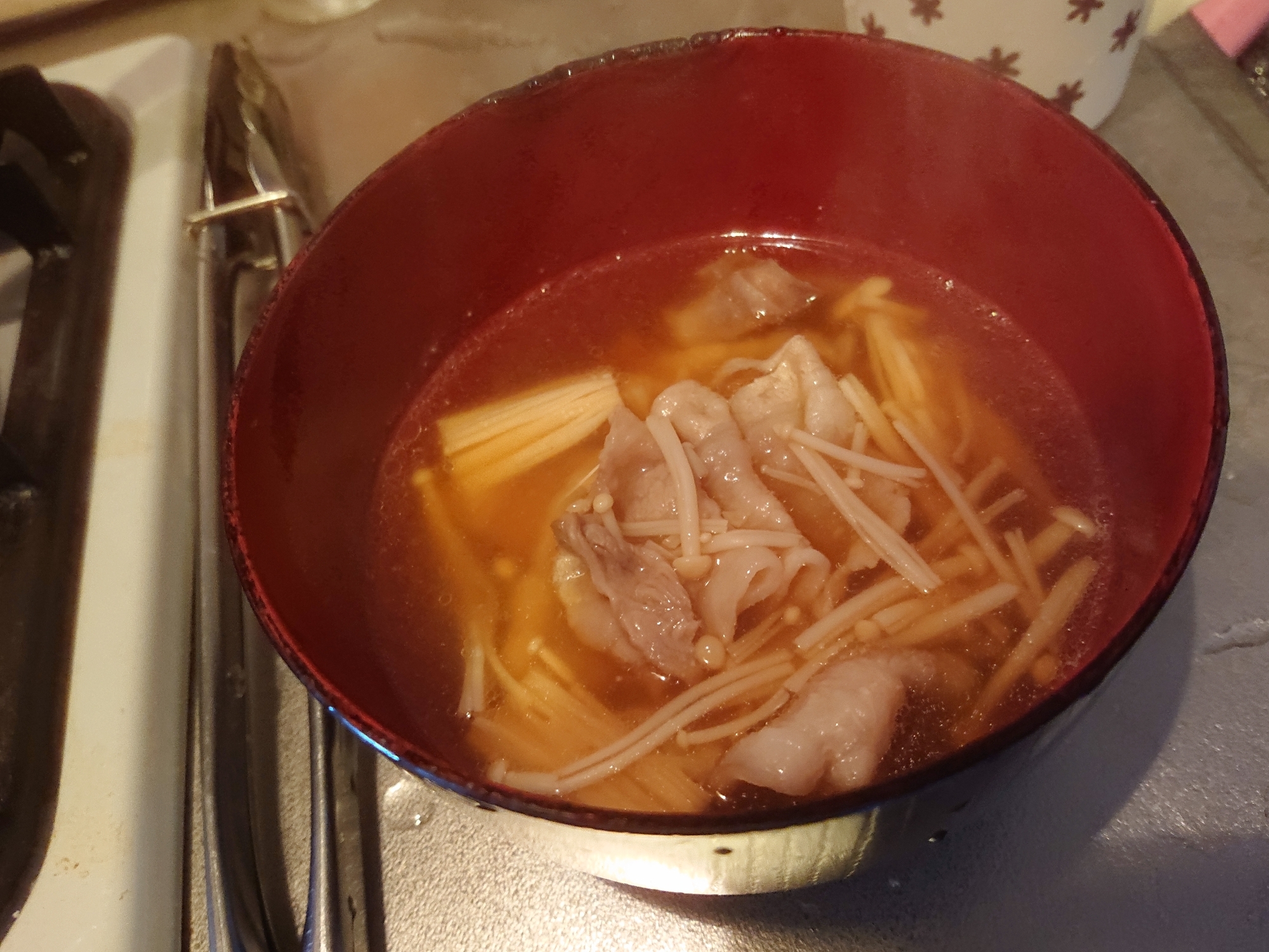 豚バラポン酢スープ