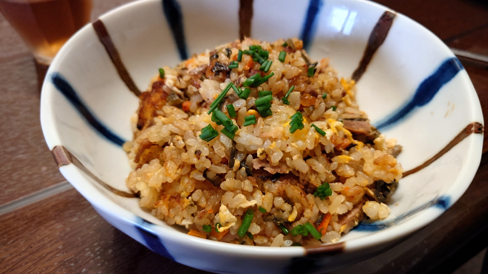 高菜漬けと煮豚のチャーハン