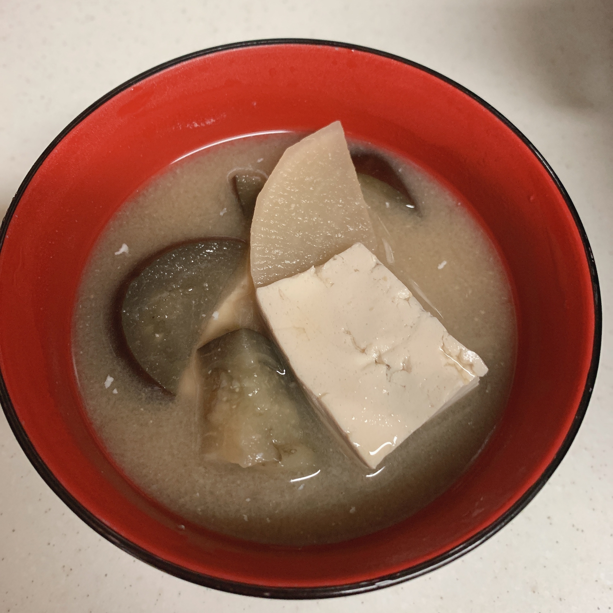 なす大根豆腐の味噌汁