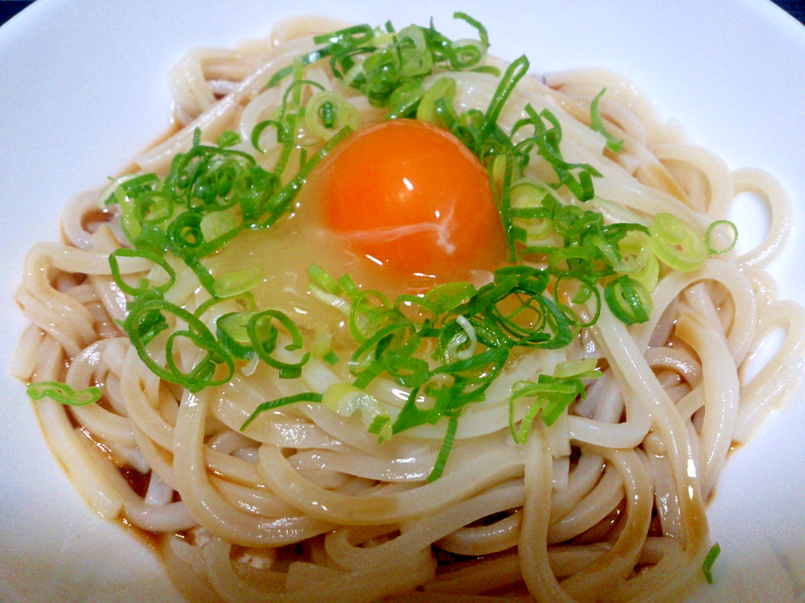 冷凍卵で釜揚げうどん