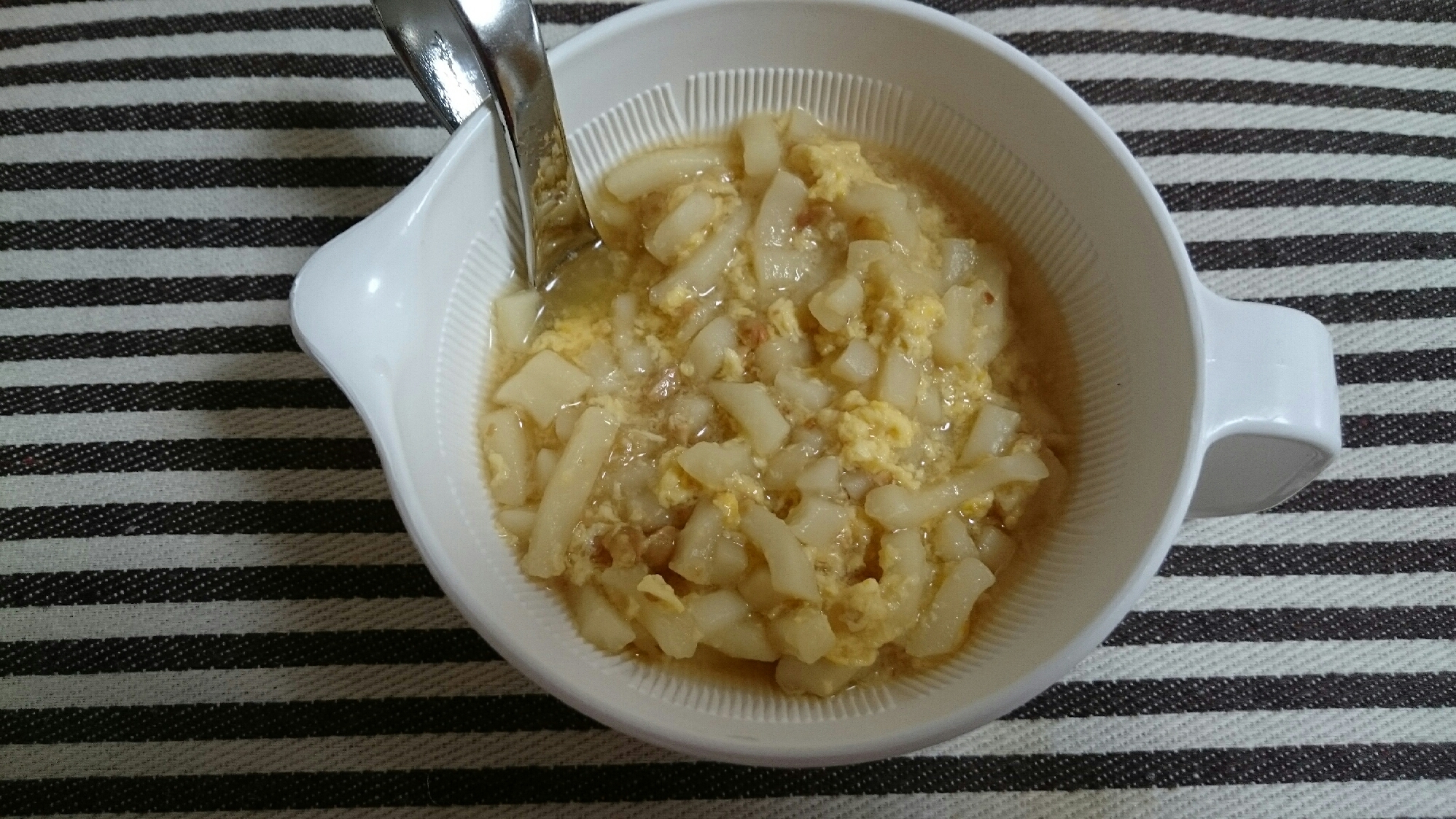 離乳食～納豆の卵とじ味噌うどん～