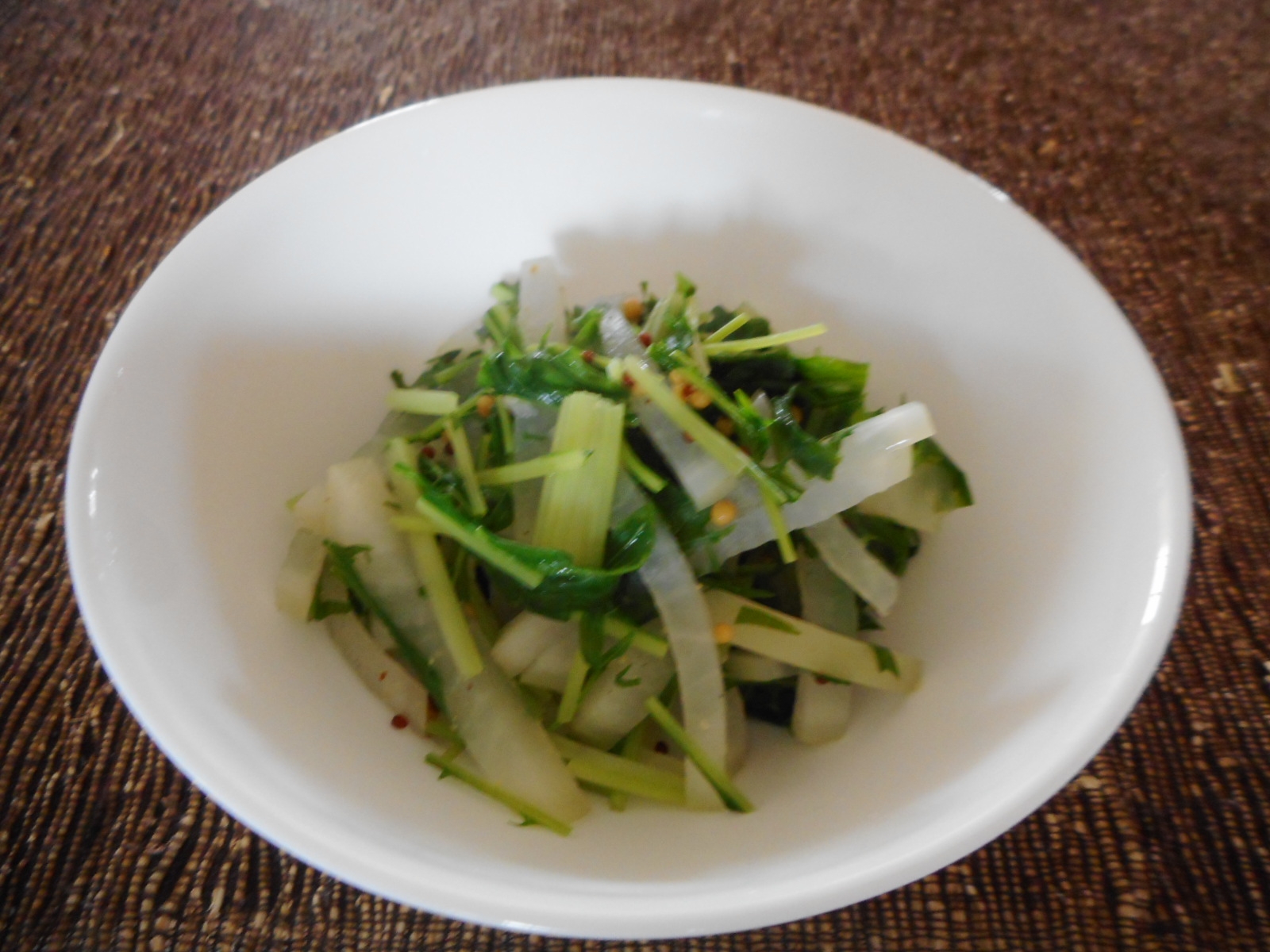 大根と水菜のマスタードホットサラダ