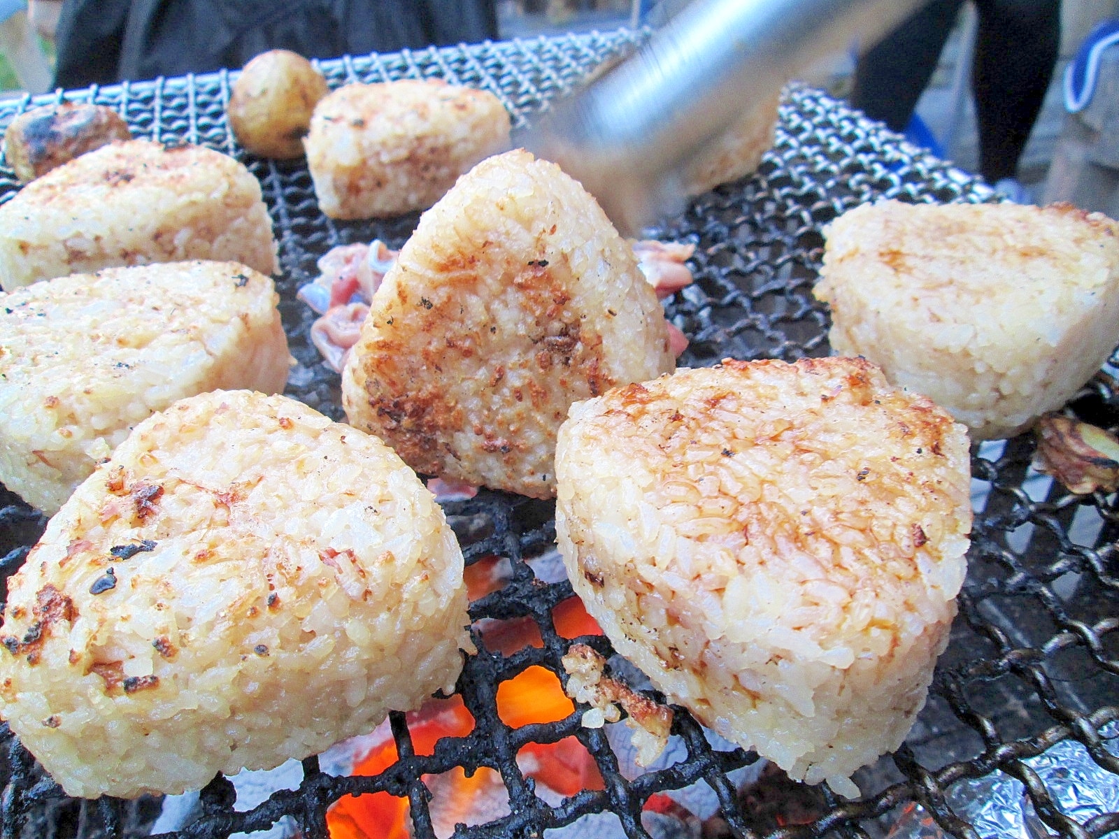 ＢＢＱに☆味ご飯の焼きおにぎり