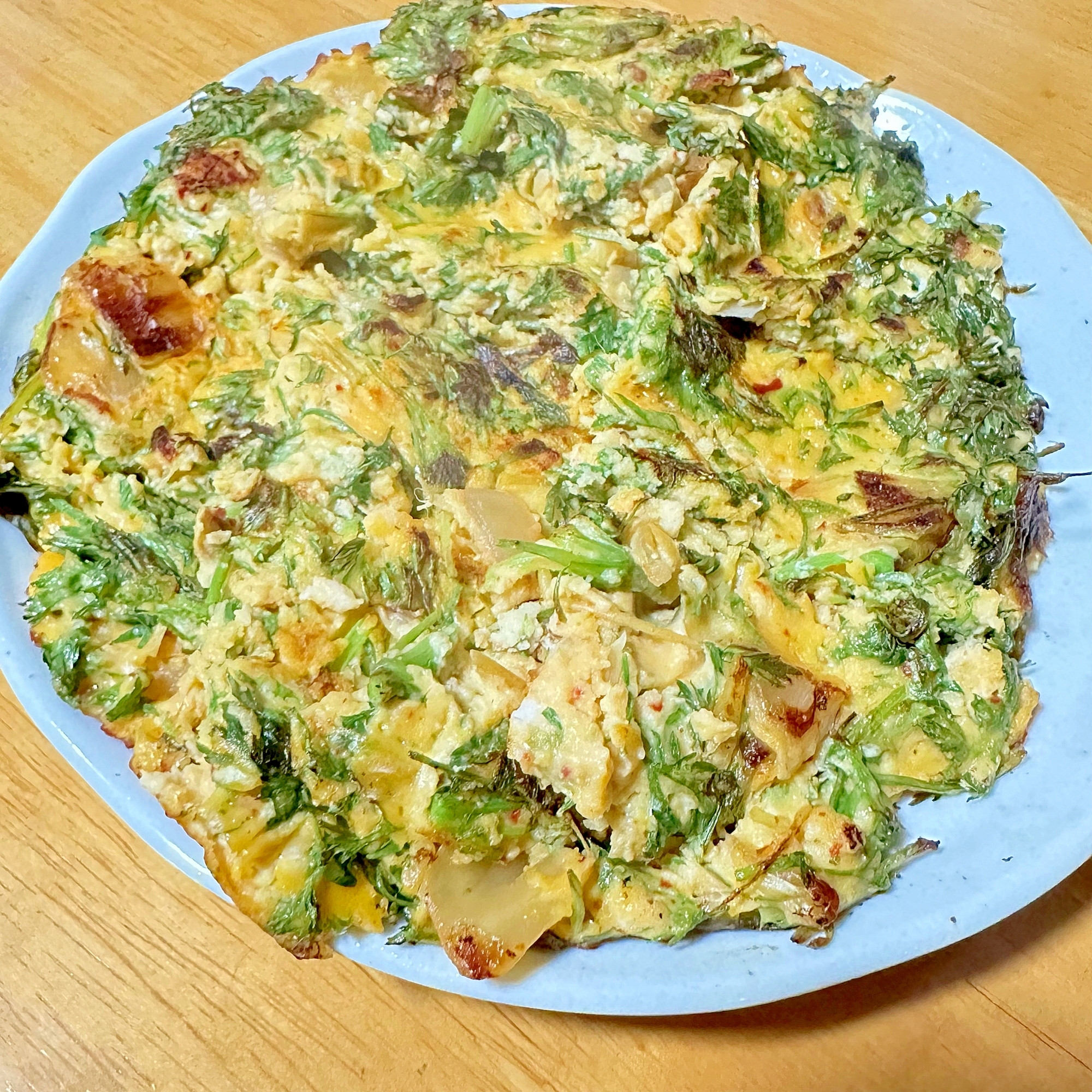 にんじんの葉のチヂミ⋆⸜ ⚘ ⸝⋆