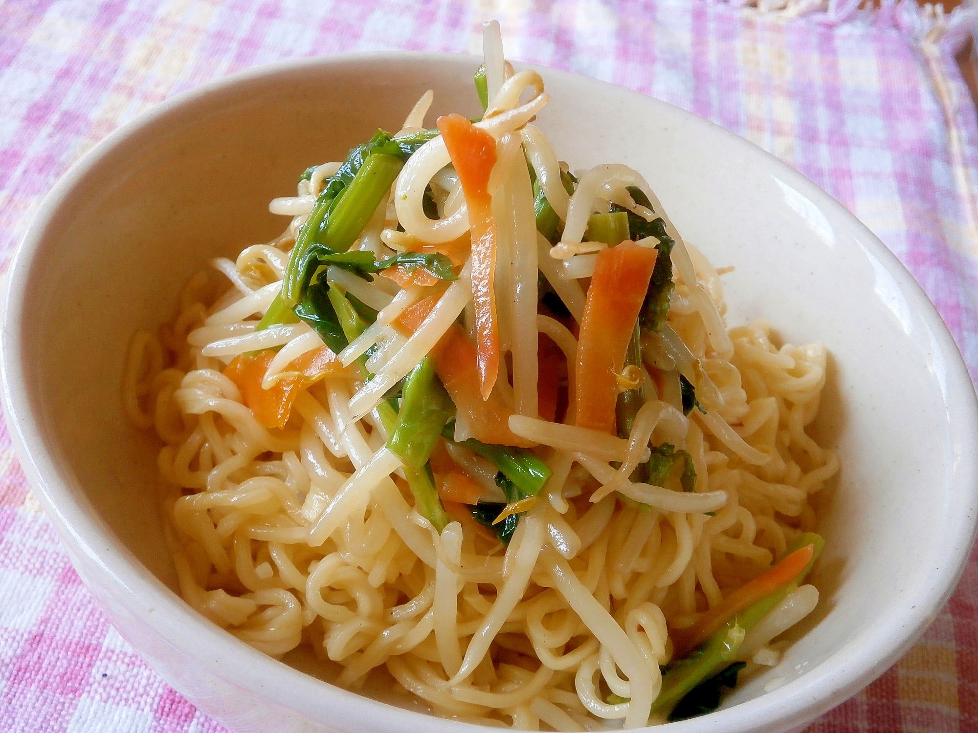 インスタントラーメンアレンジ☆ピリ辛混ぜそば