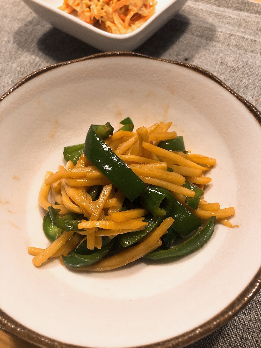 ピーマンと筍のオイスター炒め