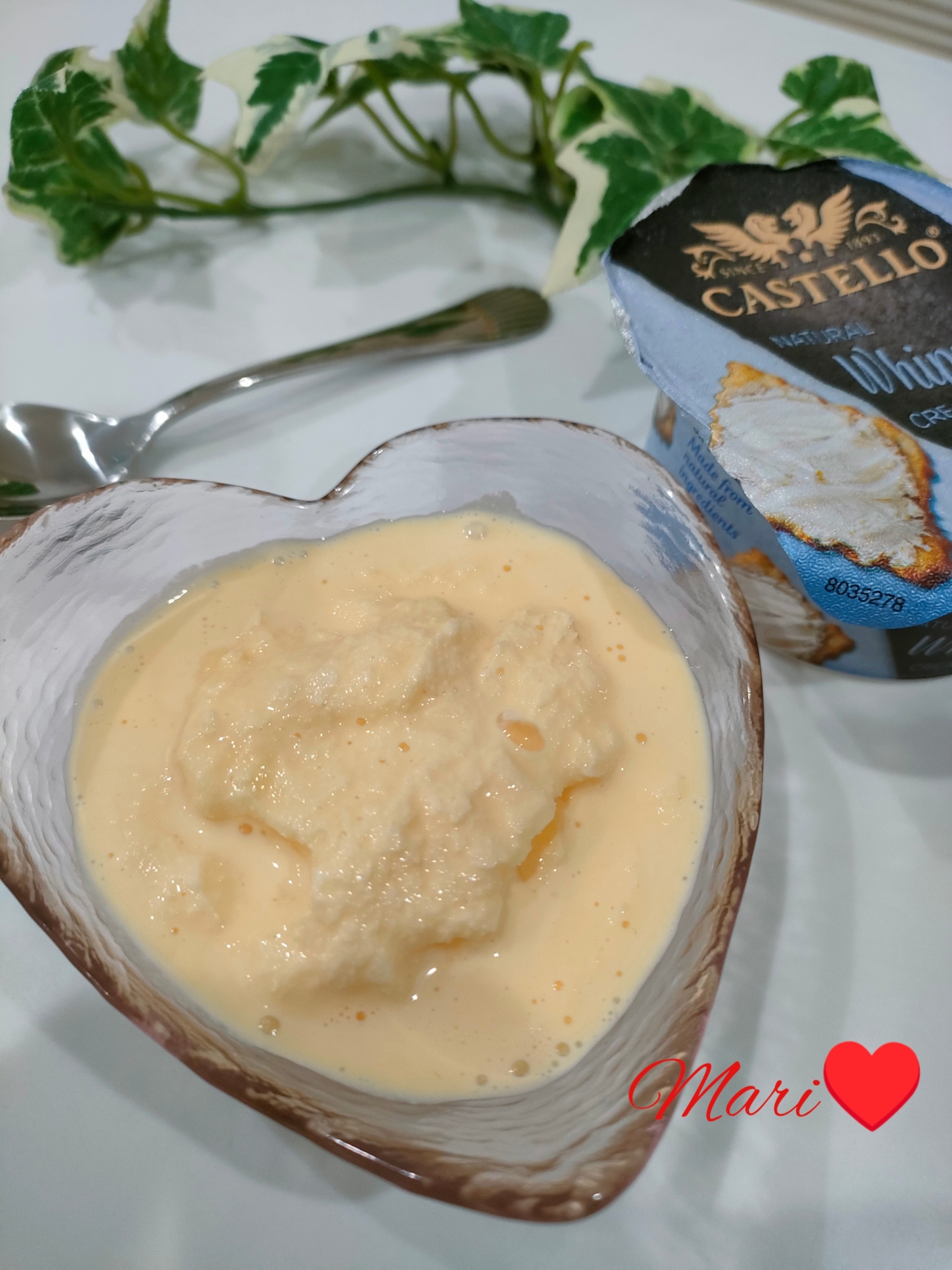 ホイップクリームチーズプレーンでアイスクリーム