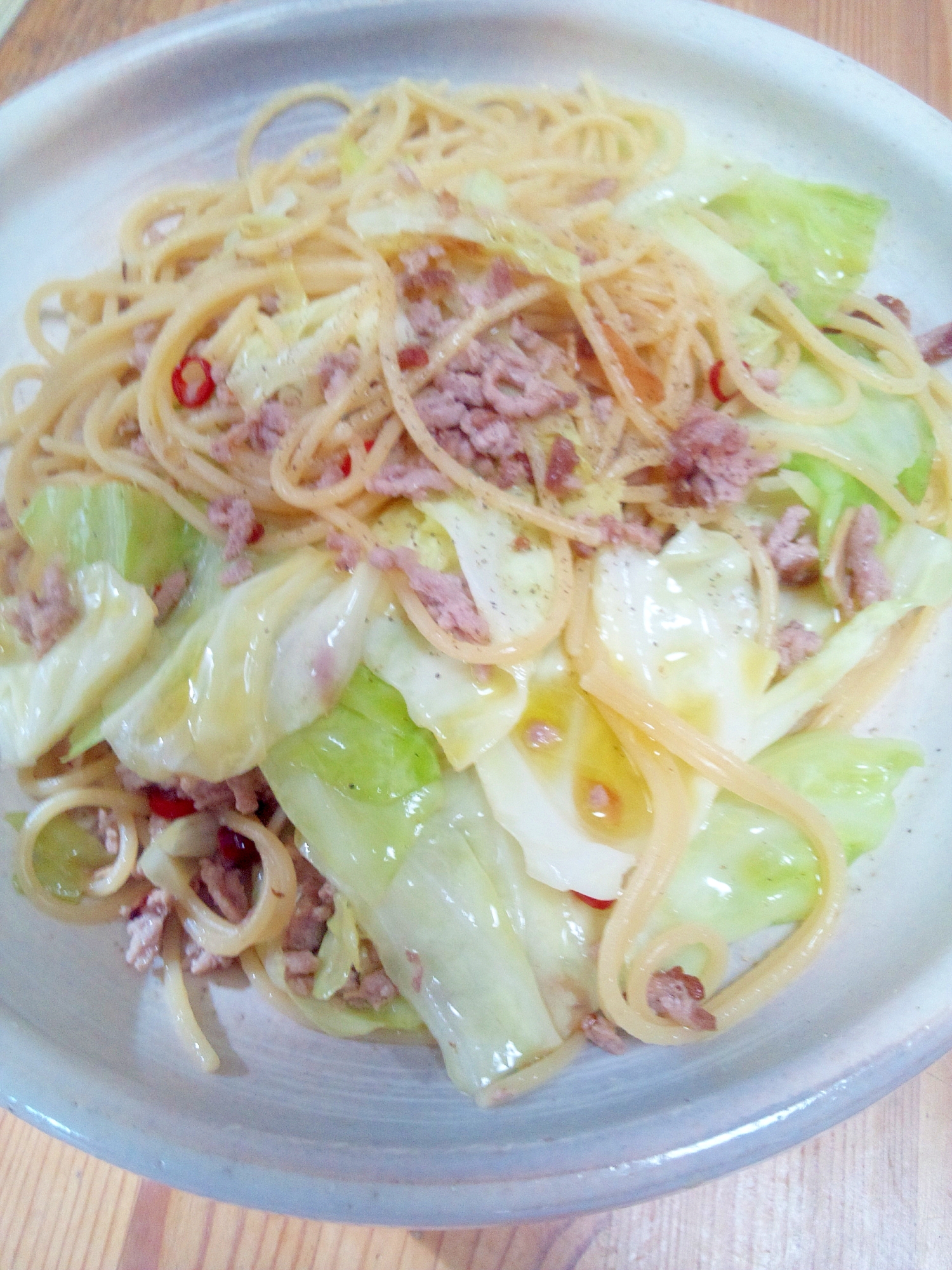 ☆パスタ祭り☆ひき肉とキャベツのピリ辛パスタ