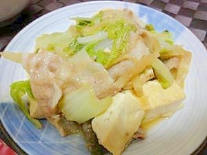 豚バラと白菜と豆腐の蒸し煮