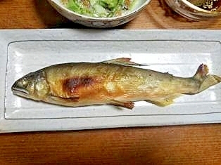 鮎の　グリル焼き　レモン生姜醤油