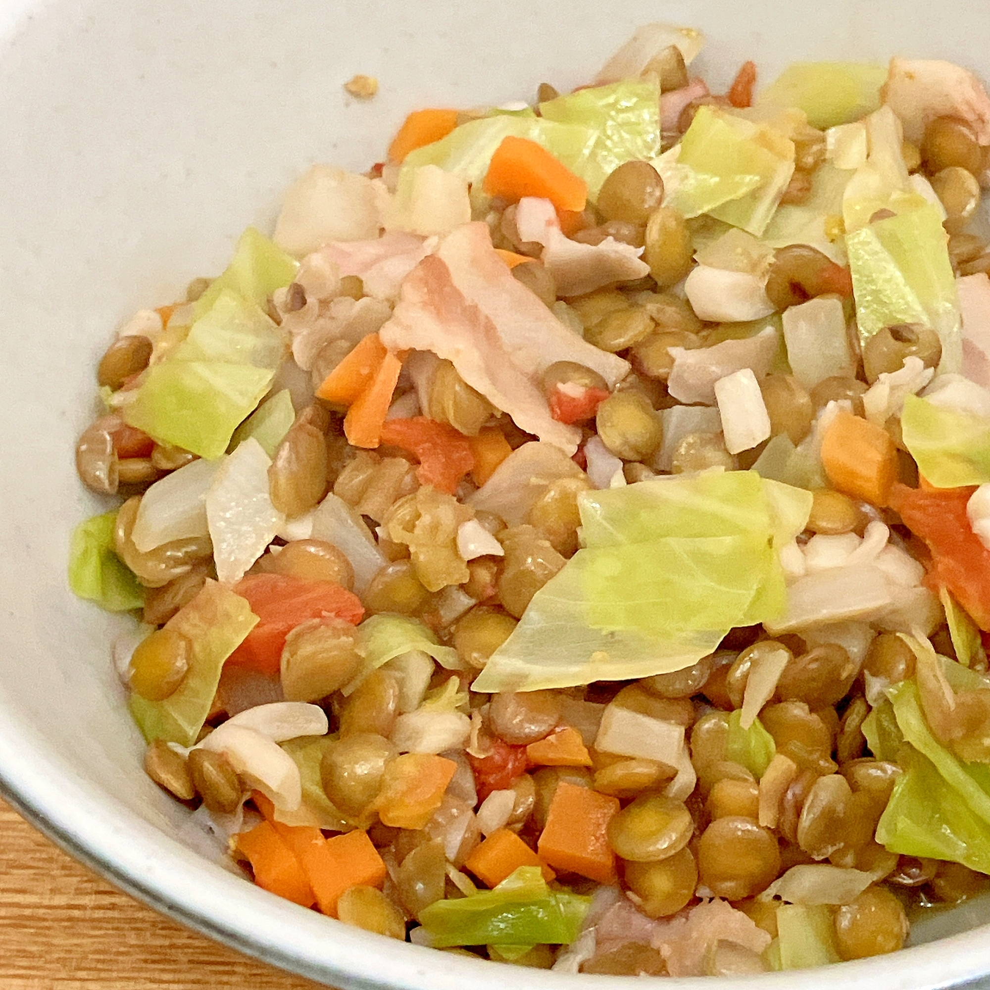 お手軽豆料理★レンズ豆と野菜の煮込み