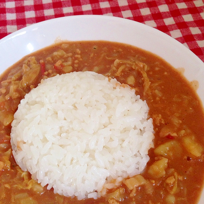 トマトとひき肉のカレー♡