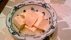 木綿豆腐の塩麹・柚子胡椒漬け