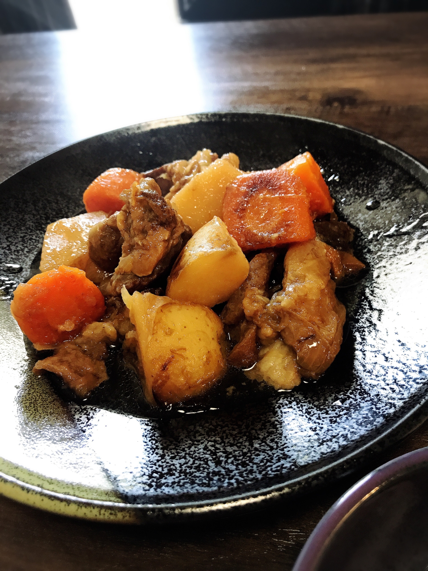 圧力鍋と麺つゆで！とろとろ牛筋の肉じゃが♡