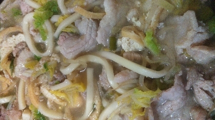 簡単鍋焼きうどん風