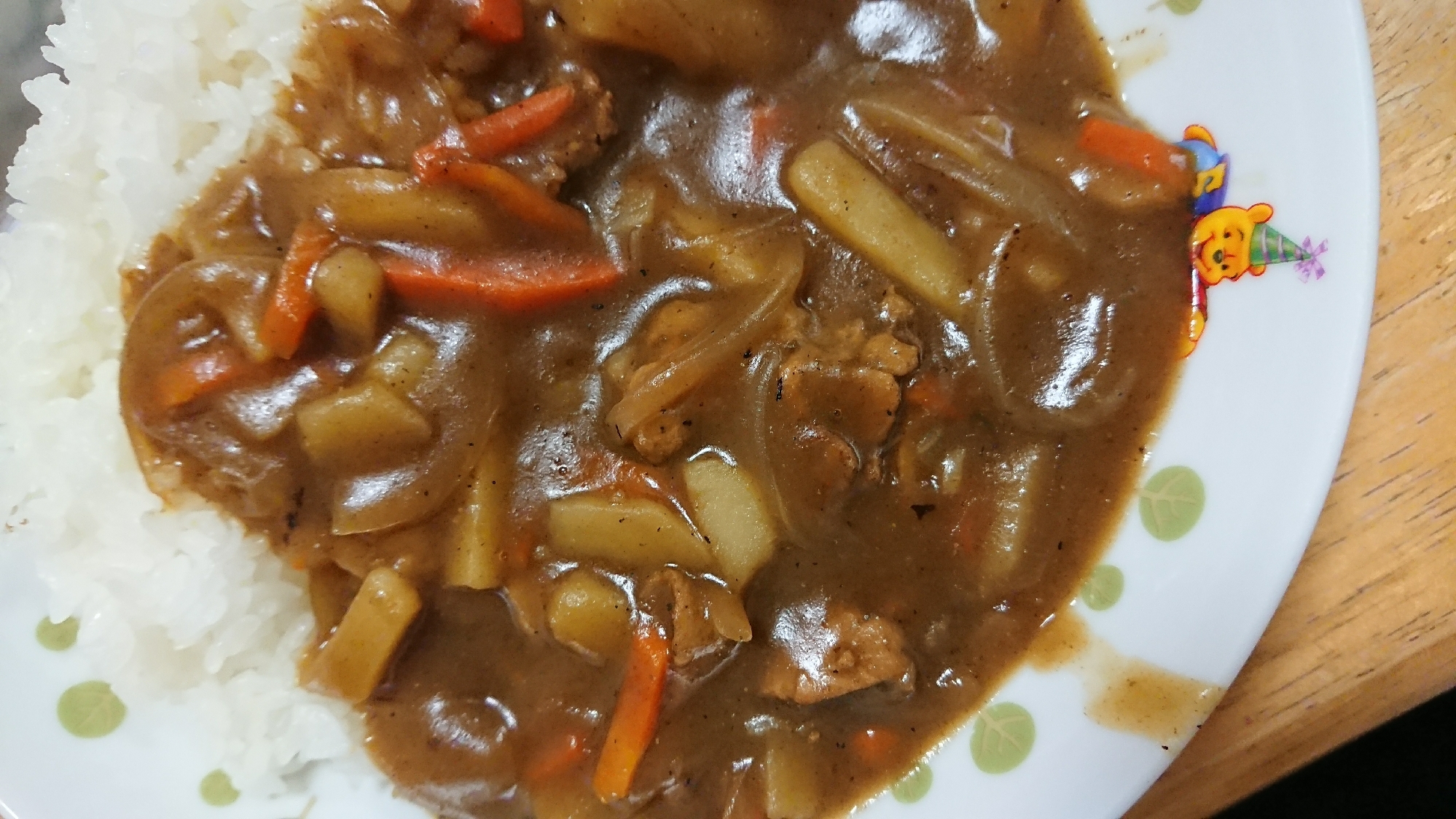 中華鍋でカレー