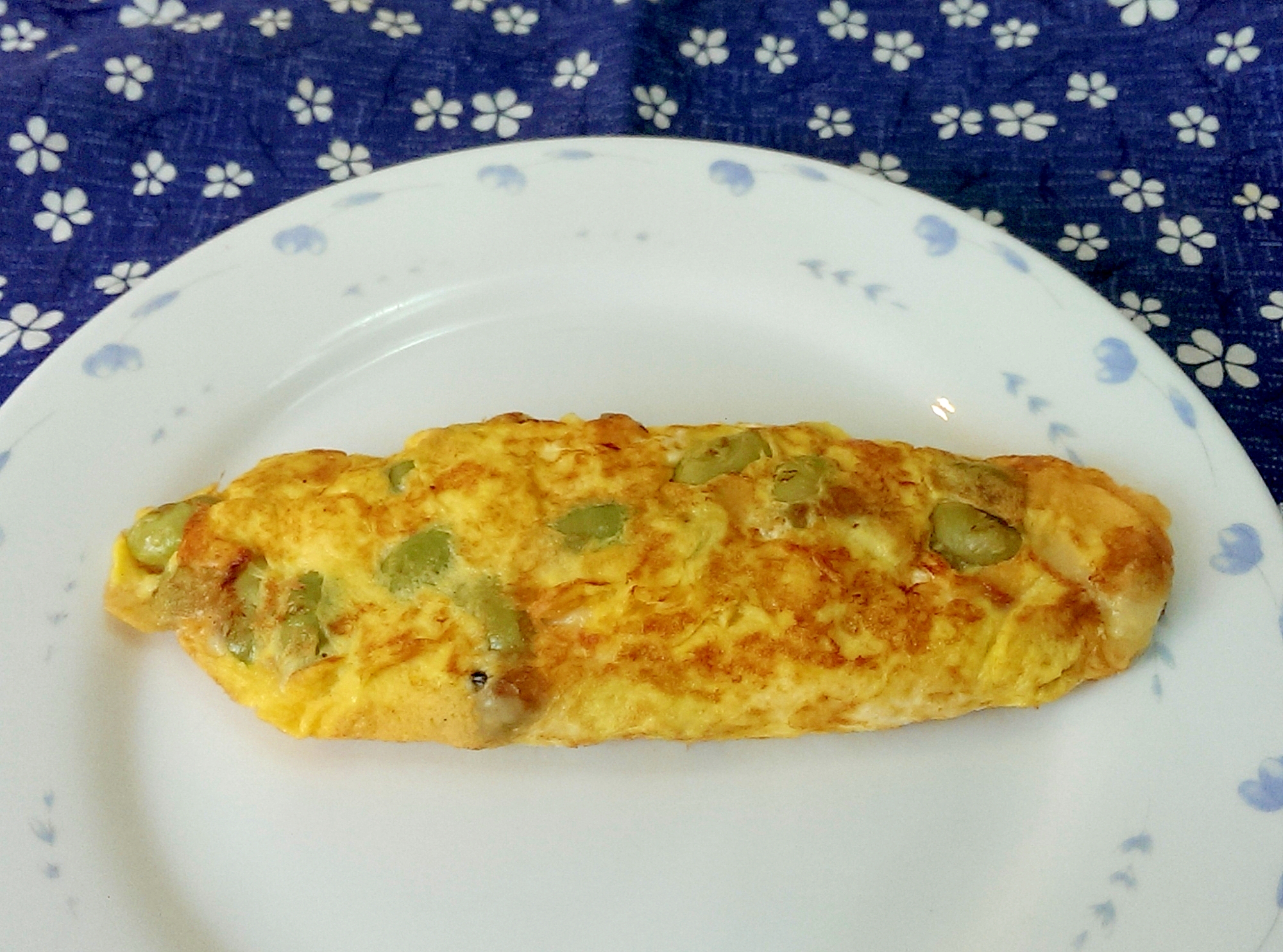 枝豆とチーズの玉子焼き